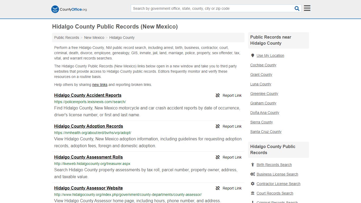 Public Records - Hidalgo County, NM (Business, Criminal ...